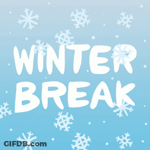 Winter Break Snow GIF