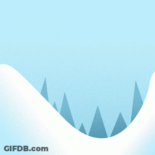 Winter Break Spray Painted On Blue Background GIF