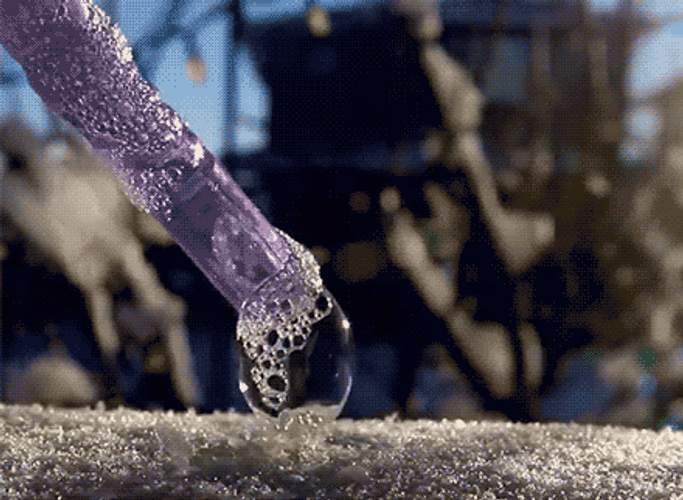 Winter Bubble Freeze GIF