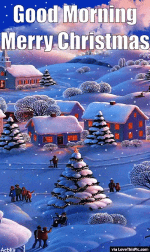 Winter Christmas Morning Greeting GIF