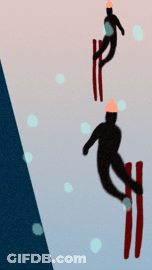 Winter Christmas Skiing Snow GIF