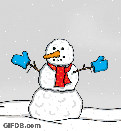 Winter Christmas Snowman GIF