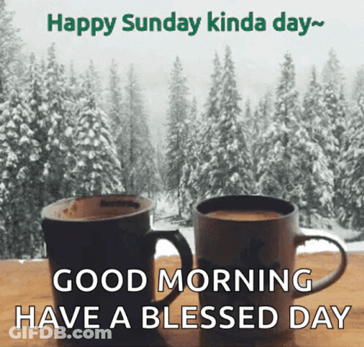 Winter Coffee Sunday Blessings Good Morning Blessed Day GIF