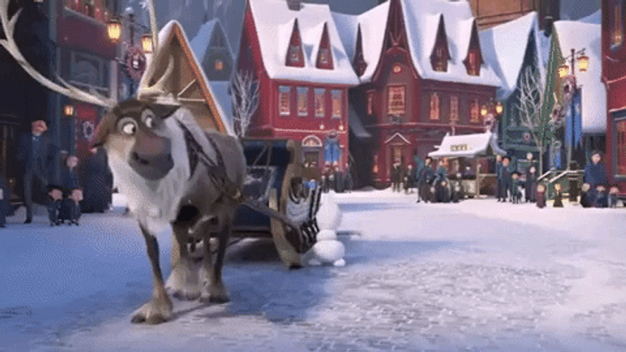 Winter Disney Olaf Sven GIF