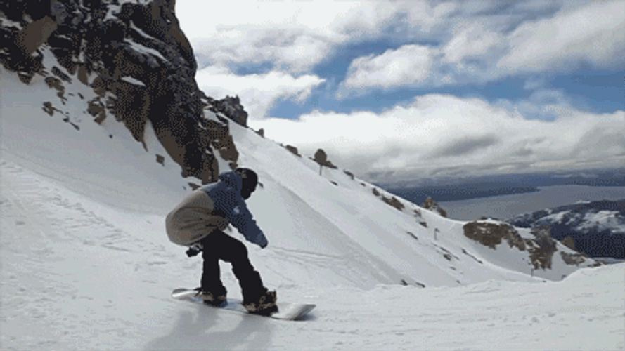 Winter Snowboarding GIF