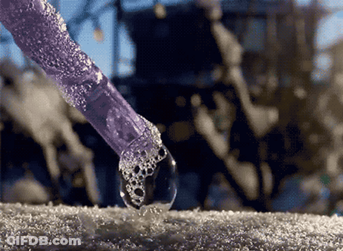 Winter Snowflake Bubble GIF