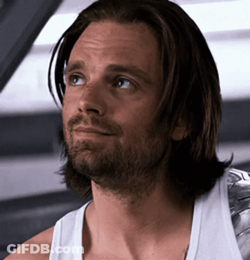 Winter Soldier Bucky Barnes Happiness GIF
