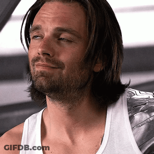 Winter Soldier Bucky Barnes Smiling GIF