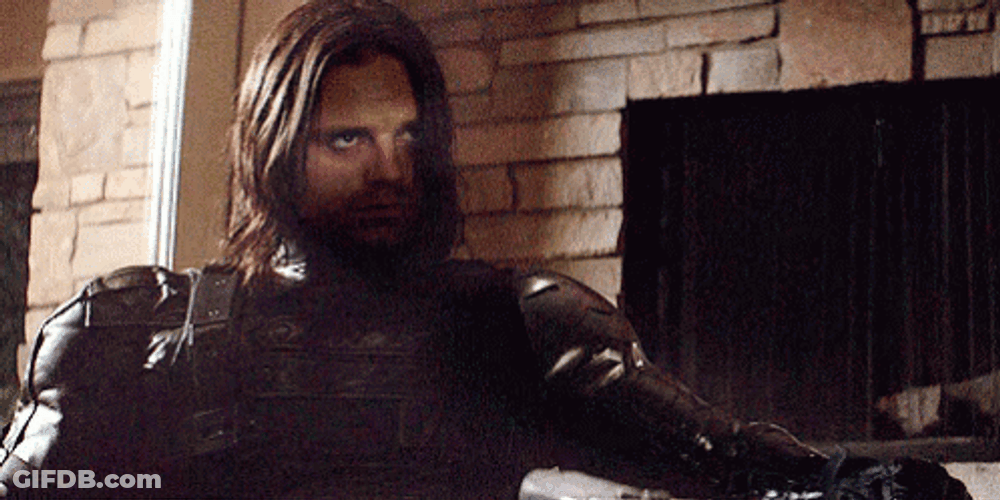 Winter Soldier Bucky Barnes Unmasked GIF