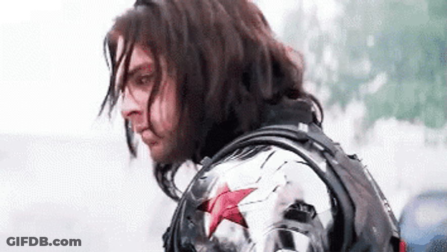 Winter Soldier Fierce Bucky Barnes GIF