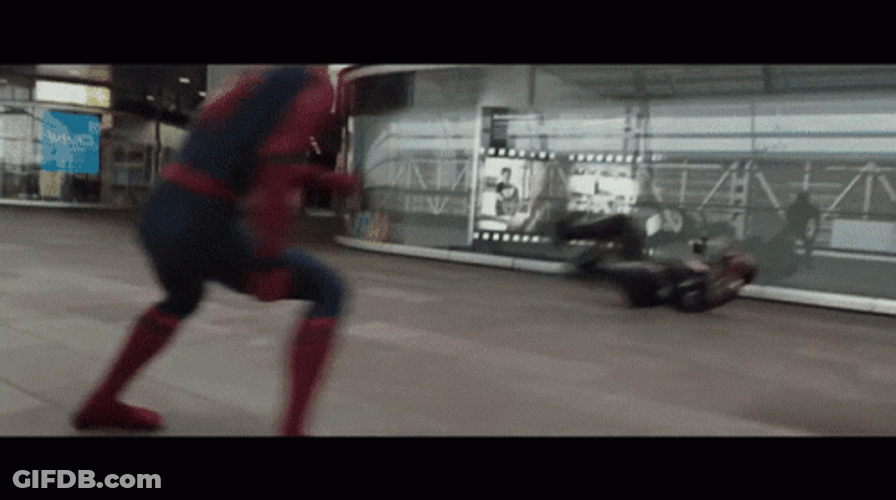 Winter Soldier Vs Spiderman GIF
