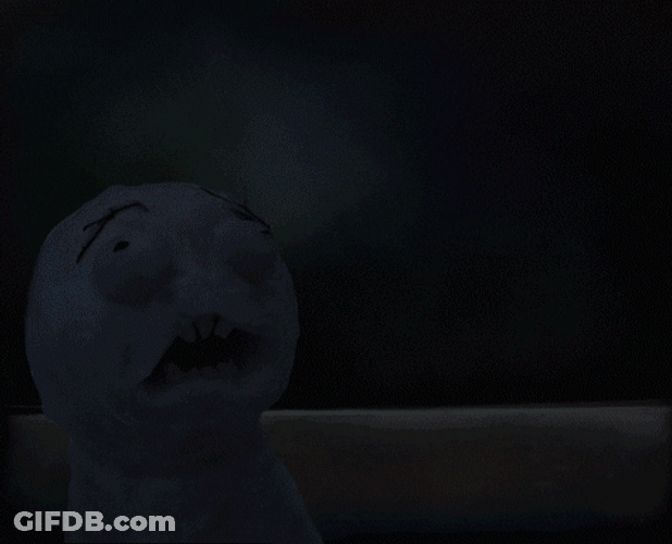 Winter Solstice Snowman Eating Gummy Worms GIF