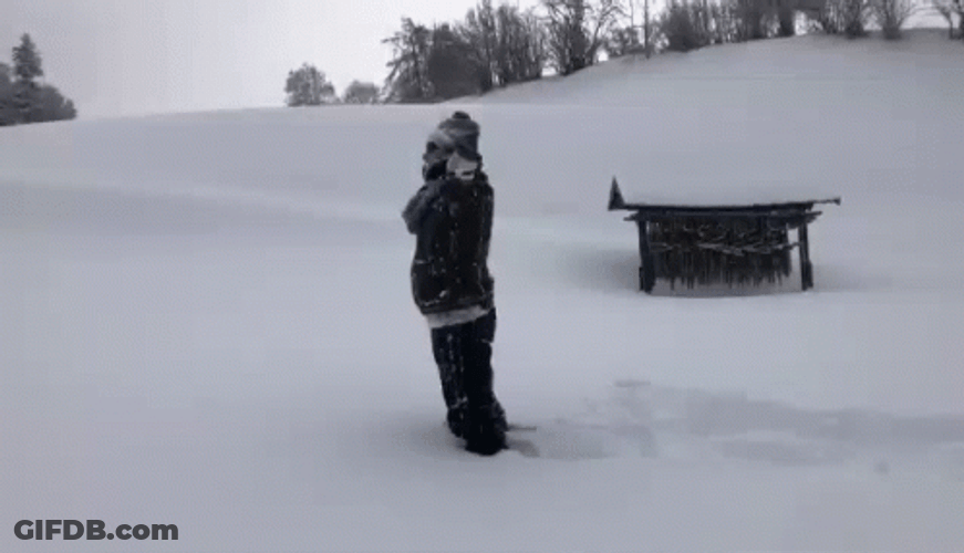 Winter Sport Falling Faceplant GIF