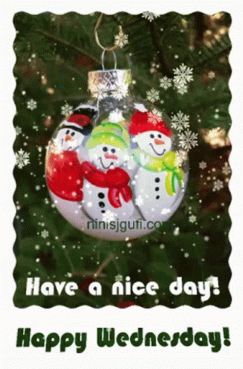 Winter Wednesday Snowball Snowmans GIF