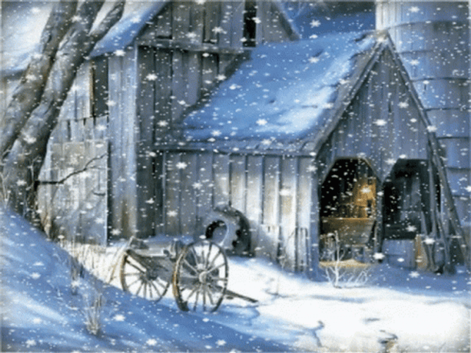 Winter Wednesday Snowy Cabin Cold GIF