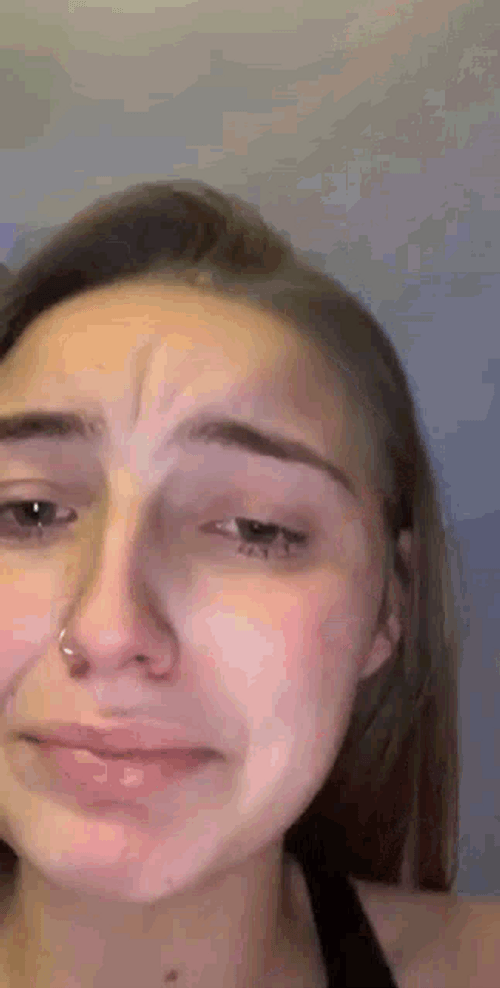 Wiping Tears With Hamster GIF
