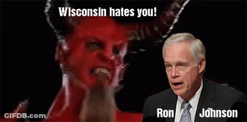 Wisconsin Hates You Ron Johnson And A Demon GIF