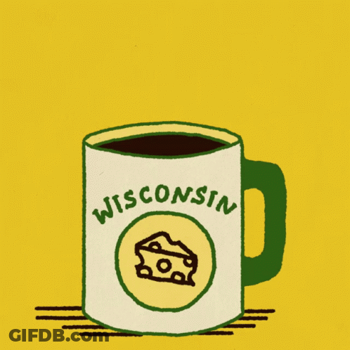 Wisconsin Mug Saying Vote Early GIF
