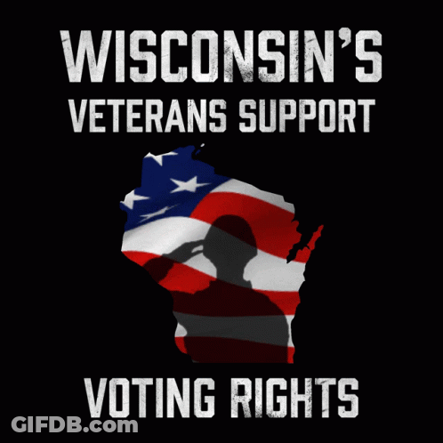 Wisconsin Veterans Support Poster With Map GIF