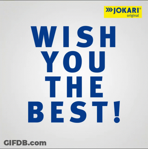 Wish You The Best Poster With Jokari Original Sticker GIF