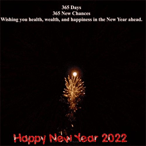 Wishing Happy New Year 2022 GIF
