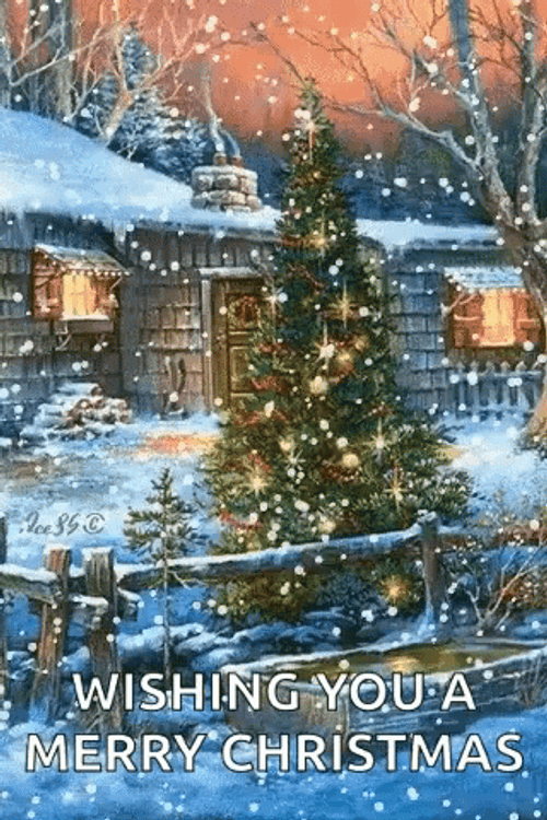 Wishing You A Merry Christmas Card GIF