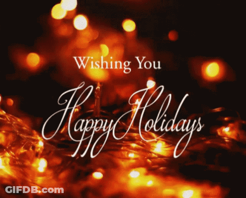 Wishing You Happy Holidays Christmas Lights GIF