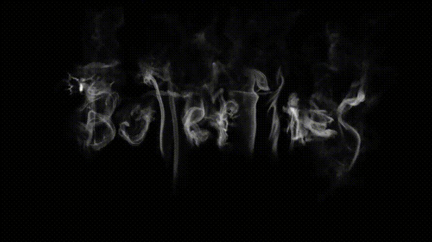 Wispy Animated Butterflies Text GIF