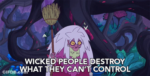 Witch Broom Wicked People Destroy What Can't Control GIF