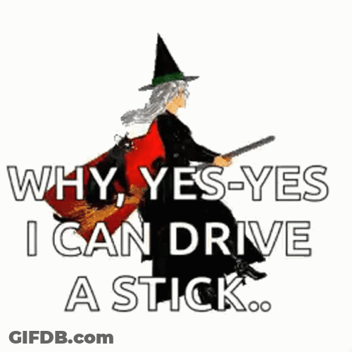 Witch Can Drive Broom Stick GIF