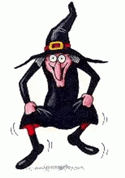 Witch Happily Jumping GIF