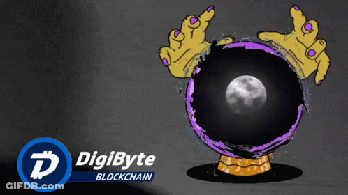 Witch Holding Crystal Ball Digibyte Blockchain GIF