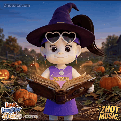 Witch Reading Book Love Laughter Wisdom GIF