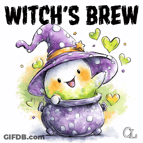 Witch's Brew Cauldron GIF