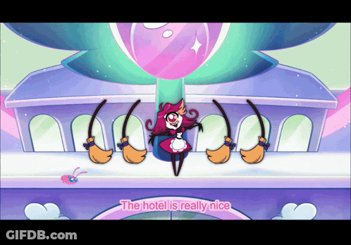 Witch Saying The Hotel Is Really Nice GIF