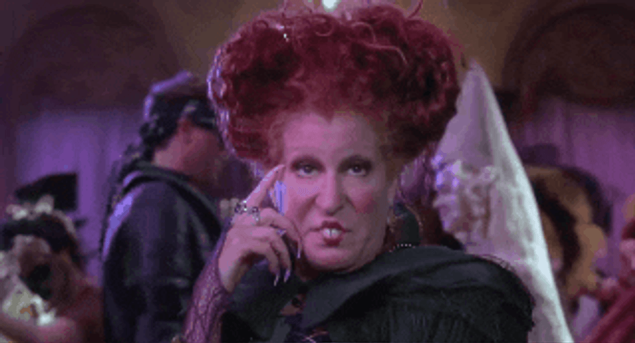 Witch Winifred Sanderson Pointing GIF