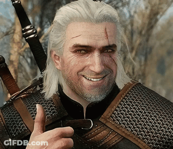Witcher Animated Geralt Winking GIF