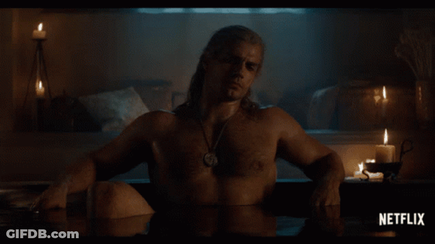 Witcher Geralt Having A Bath GIF