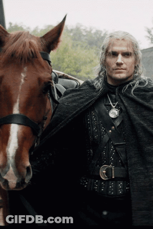 Witcher Geralt Walking His Horse GIF