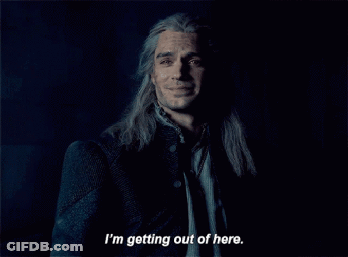Witcher I'm Getting Out Of Here GIF
