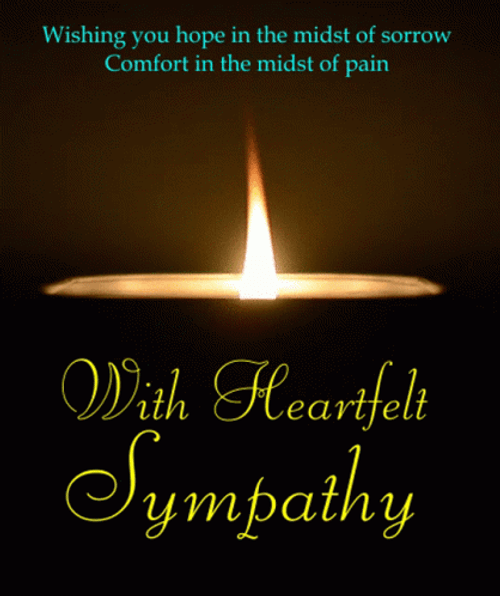 With Heartfelt Sympathy Condolence GIF
