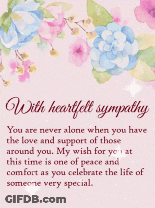 With Heartfelt Sympathy Love GIF