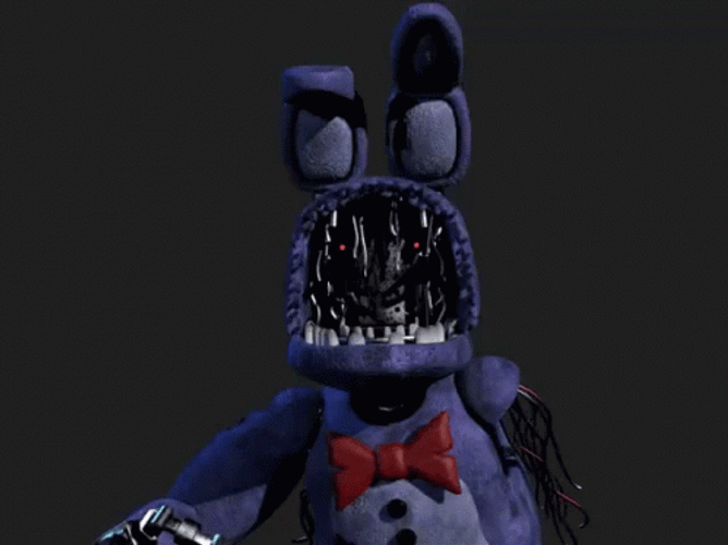 Withered Bonnie Fangs Teeth Rawr GIF