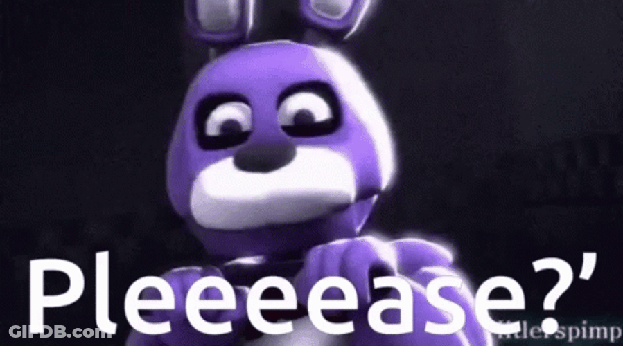 Withered Bonnie Please Headshake GIF