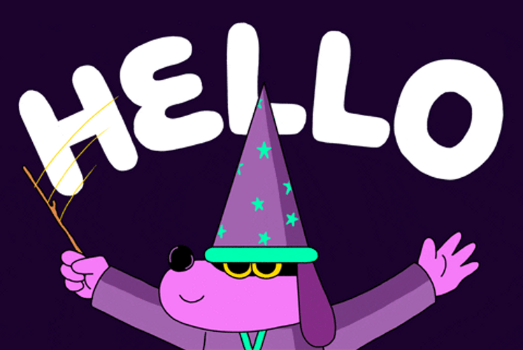 Wizard Dog Greetings Hello GIF