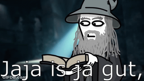 Wizard Holding Book Jaja Is Ja Gut GIF