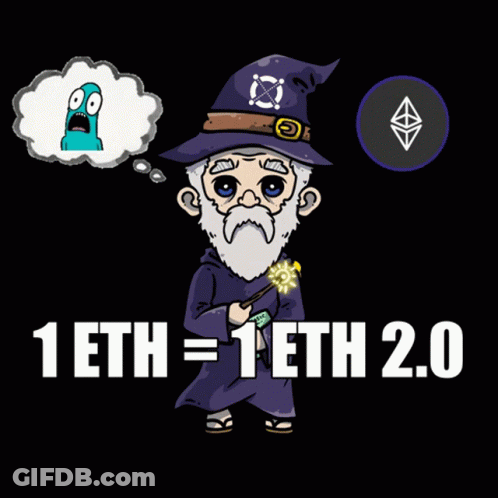 Wizard Holding Wand 1 Eth = 1 Eth 2.0 GIF