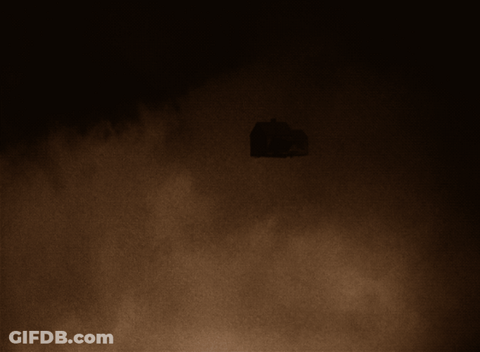 Wizard Of Oz Flying House GIF