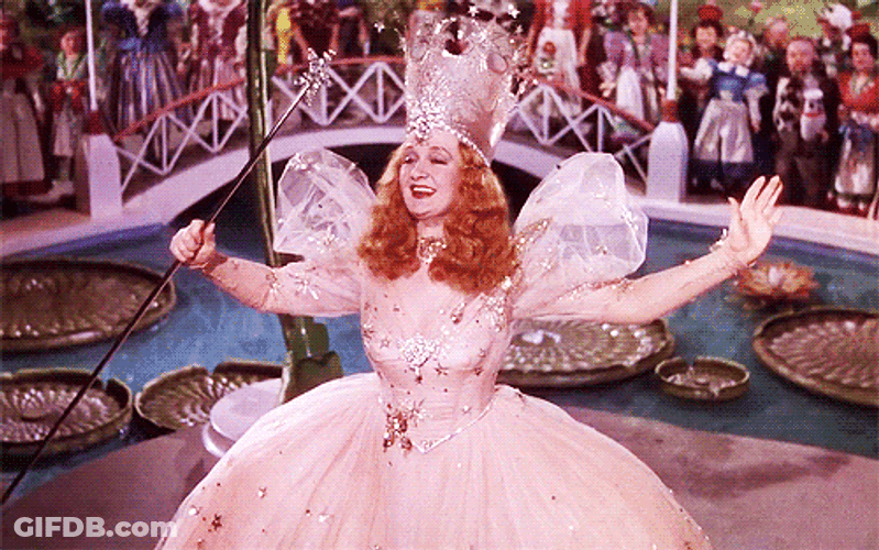 Wizard Of Oz Glinda Waving To The People GIF
