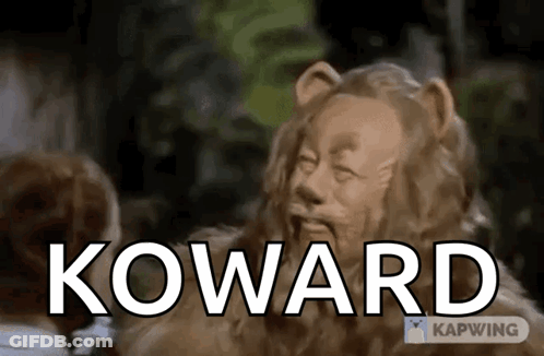 Wizard Of Oz Lion With Koward GIF